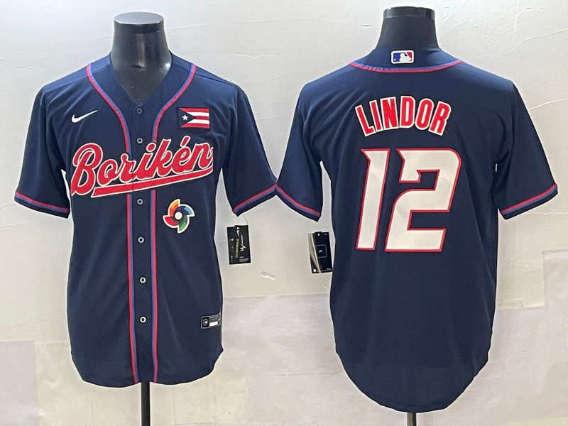 Men Houston Astros #12 Lindor blue MLB Nike 2025 jersey style 4